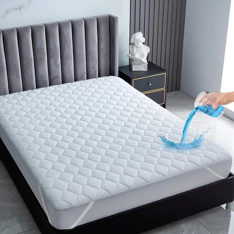 PROTECTOR DE COLCHON IMPERMEABLE 1,5 PLAZAS COLOR BLANCO - 1