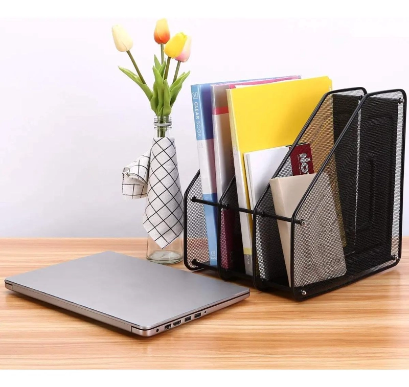 ORGANIZADOR METALICO PARA LIBROS Y REVISTAS CON 3 NIVELES - 8
