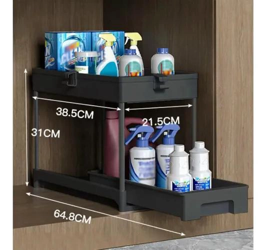 ORGANIZADOR DESLIZANTE PARA BAÑO Y COCINA CON CAJON - 4