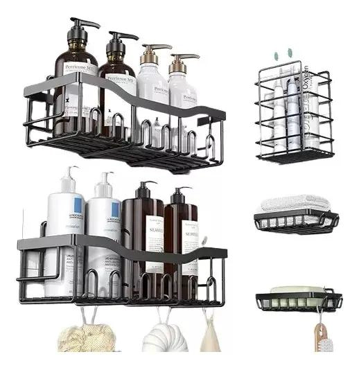 SET DE 5 ORGANIZADORES COLGANTES PARA DUCHA Y BAÑO - 1