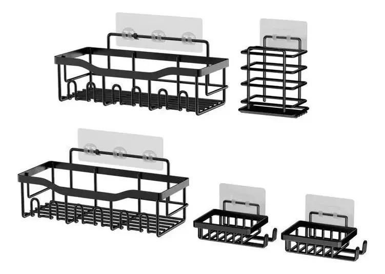 SET DE 5 ORGANIZADORES COLGANTES PARA DUCHA Y BAÑO - 7