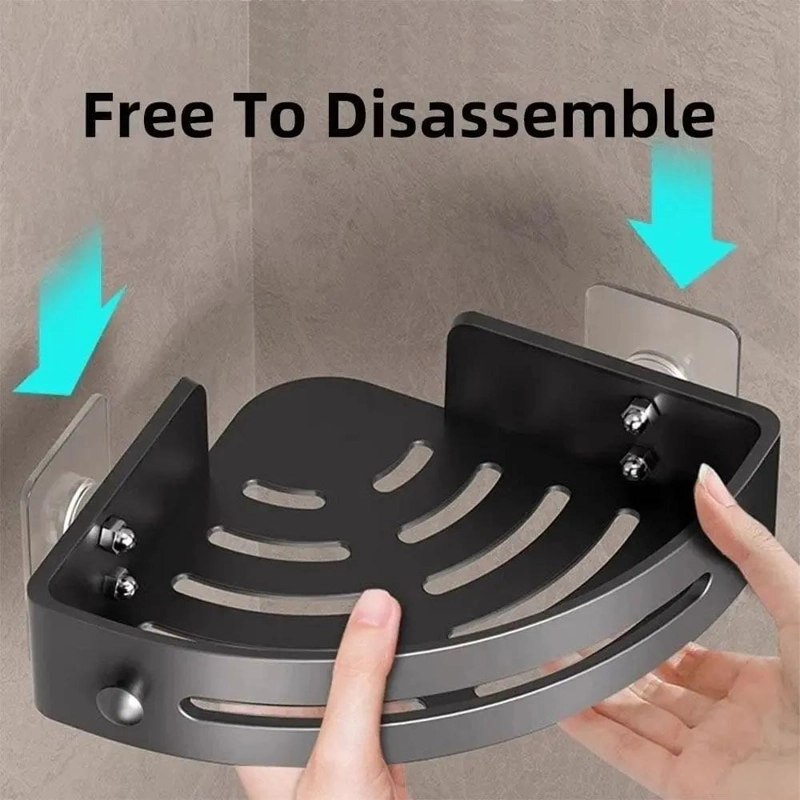 ESTANTE ESQUINERO ADHESIVO PARA BAÑO ORGANIZADOR FUNCIONAL - 6