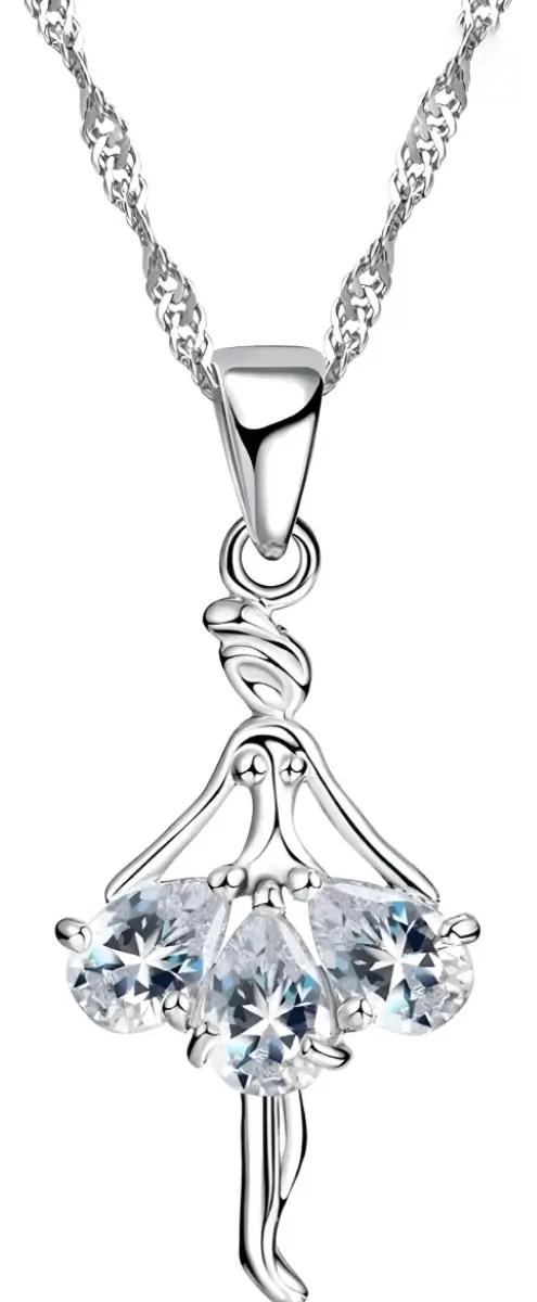 SET DE JOYAS ELEGANTES CON AROS Y COLLAR DE PLATA 925 - 5