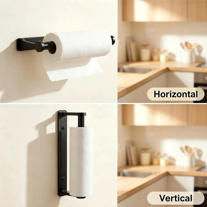 SOPORTE PARA TOALLAS DE PAPEL BAJO GABINETE DE COCINA Y BAÑO - 3