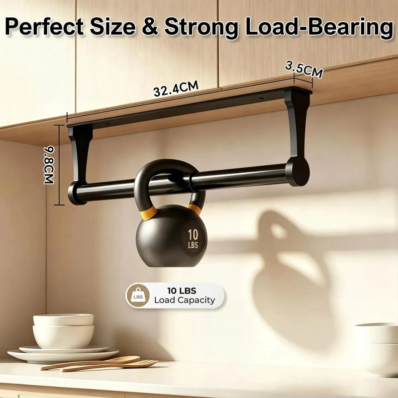 SOPORTE PARA TOALLAS DE PAPEL BAJO GABINETE DE COCINA Y BAÑO - 5