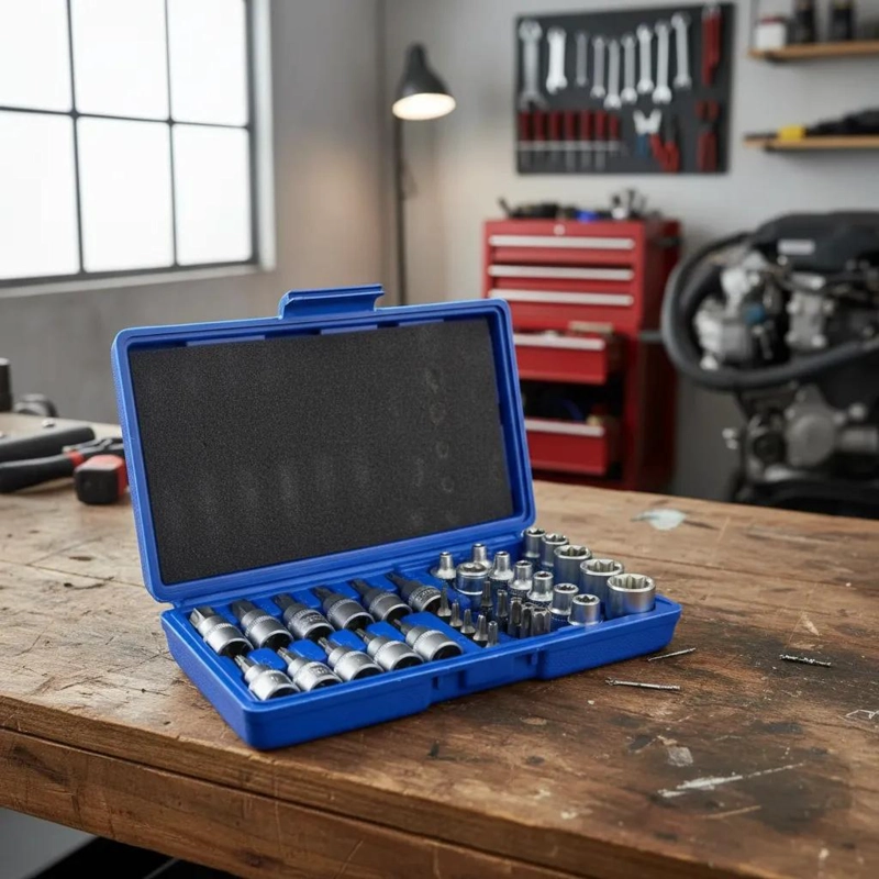 SET DE LLAVES DE TUBO Y BROCAS, 34 PIEZAS PARA BRICOLAJE - 2