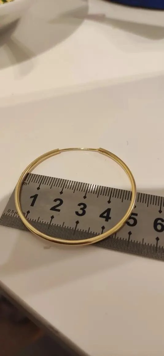 AROS DE PLATA 925 BAÑADOS EN ORO 18K DE 50MM - 4