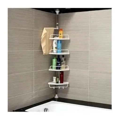ESQUINERO ORGANIZADOR DE BAÑO CON 4 REPISAS AJUSTABLES EN ACERO INOXIDABLE - 9