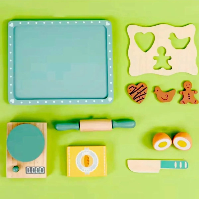 SET DE COCINA INFANTIL PARA HACER GALLETAS DE MADERA - 5
