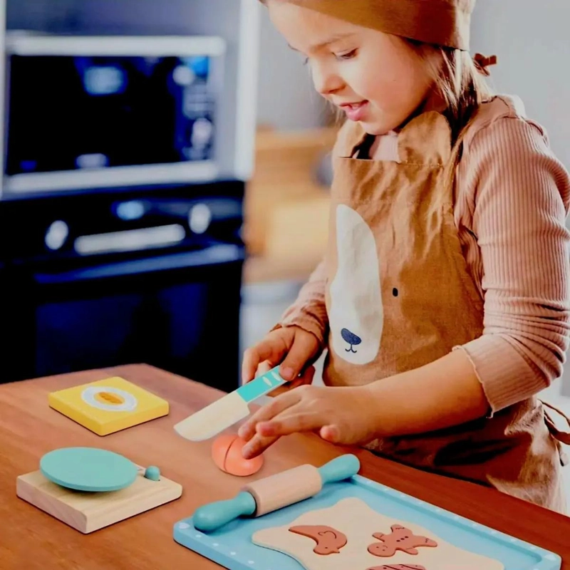 SET DE COCINA INFANTIL PARA HACER GALLETAS DE MADERA - 6