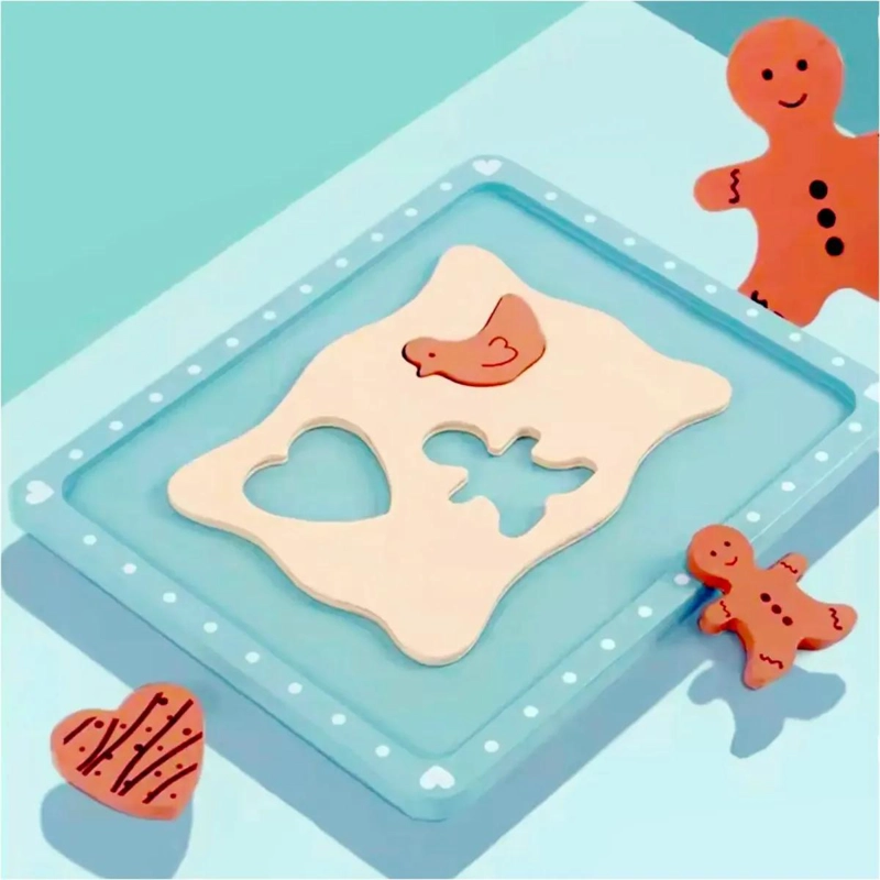SET DE COCINA PARA HACER GALLETAS CON NIÑOS EN MADERA - 4