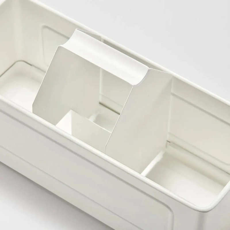 ORGANIZADOR DE ACERO BLANCO PARA UTENSILIOS DE COCINA - 1