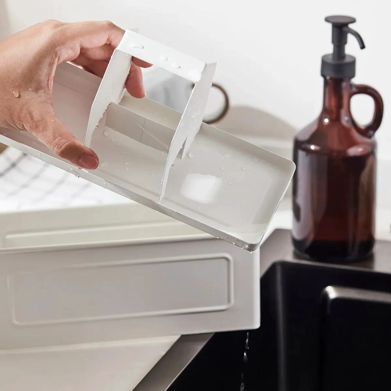 ORGANIZADOR DE ACERO BLANCO PARA UTENSILIOS DE COCINA - 3