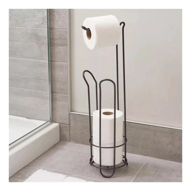 SOPORTE DE PAPEL HIGIE NICO PEDESTAL PARA BAÑO CON ALMACENAMIENTO - 2