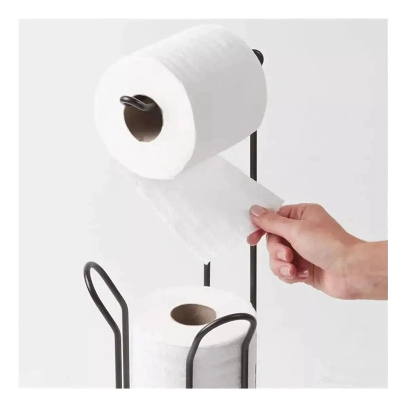 SOPORTE DE PAPEL HIGIE NICO PEDESTAL PARA BAÑO CON ALMACENAMIENTO - 3