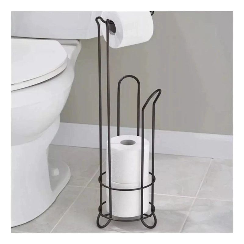 SOPORTE DE PAPEL HIGIE NICO PEDESTAL PARA BAÑO CON ALMACENAMIENTO - 4