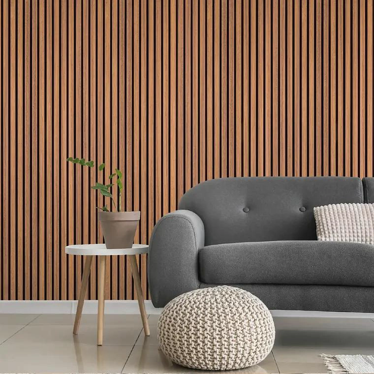PANEL DECORATIVO DE PVC PARA PAREDES 240X16 CM EN CEDRO MIEL - 1