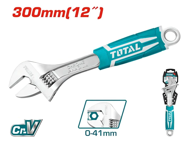 LLAVE FRANCESA AJUSTABLE DE 12 PULGADAS PARA TALLER Y HOGAR - 1