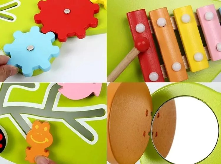 COCODRILO DE MADERA INTERACTIVO PARA PARED MONTESSORI - 4