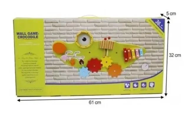 COCODRILO DE MADERA INTERACTIVO PARA PARED MONTESSORI - 6