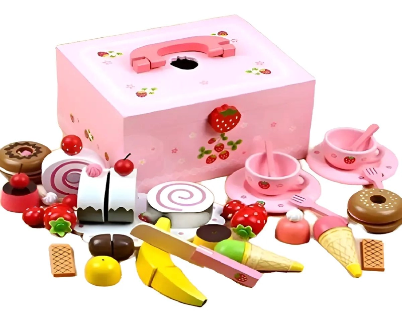 SET DE REPOSTERIA DE MADERA PARA JUGAR Y APRENDER - 1