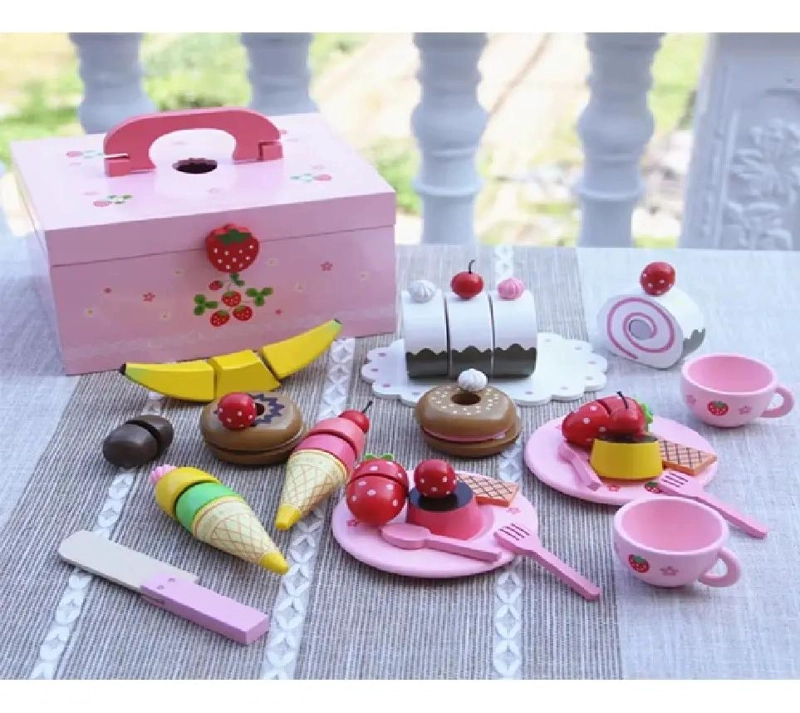 SET DE REPOSTERIA DE MADERA PARA JUGAR Y APRENDER - 2