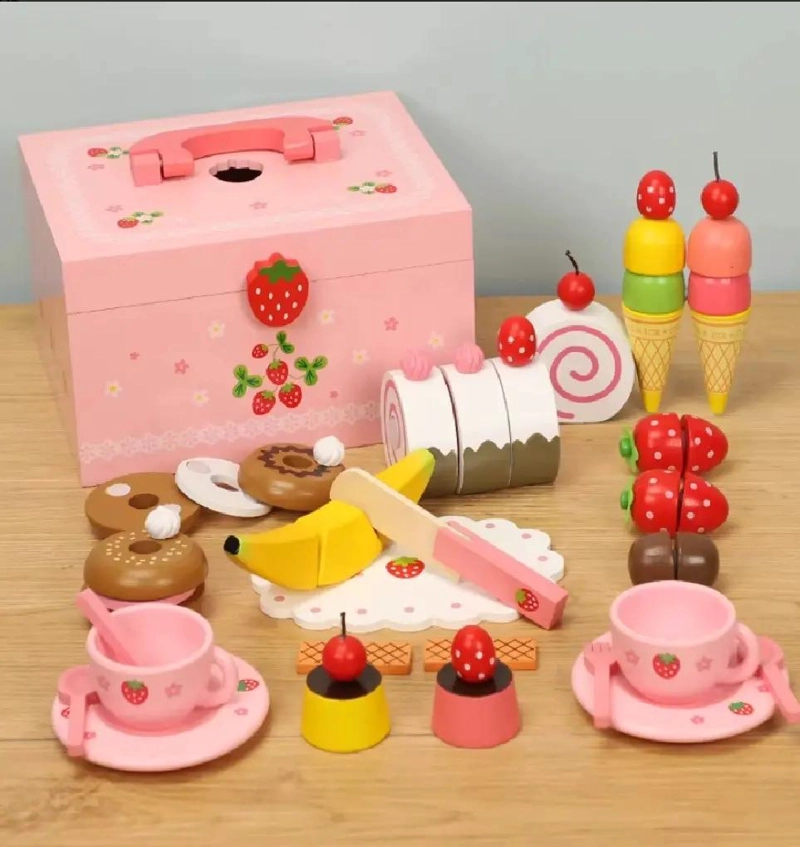 SET DE REPOSTERIA DE MADERA PARA JUGAR Y APRENDER - 5