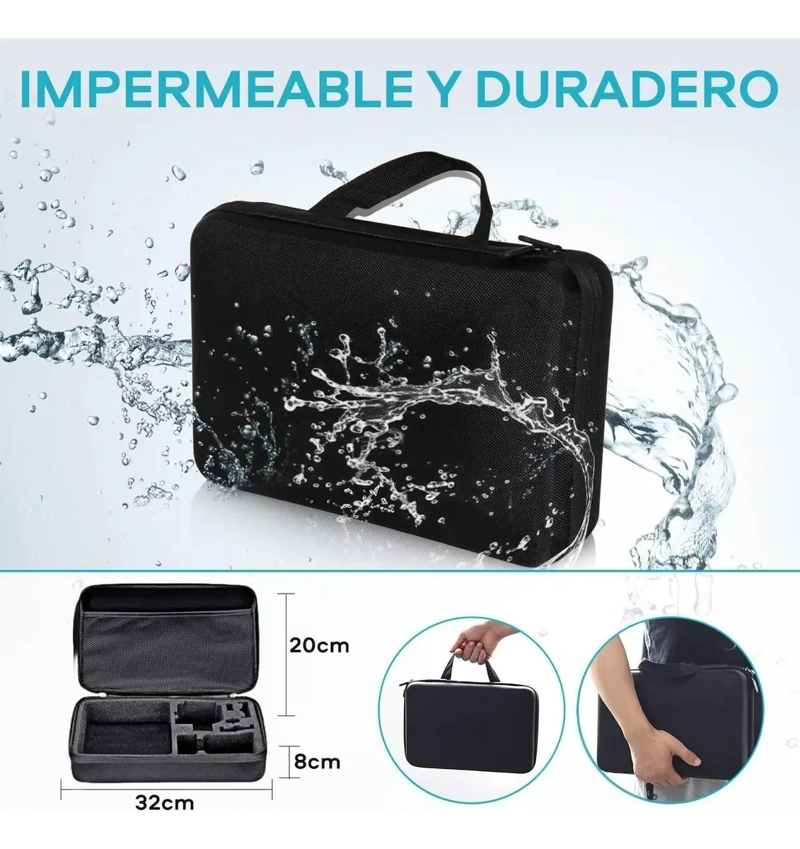 KIT DE ACCESORIOS COMPLETO PARA CAMARAS DE DEPORTES - 6