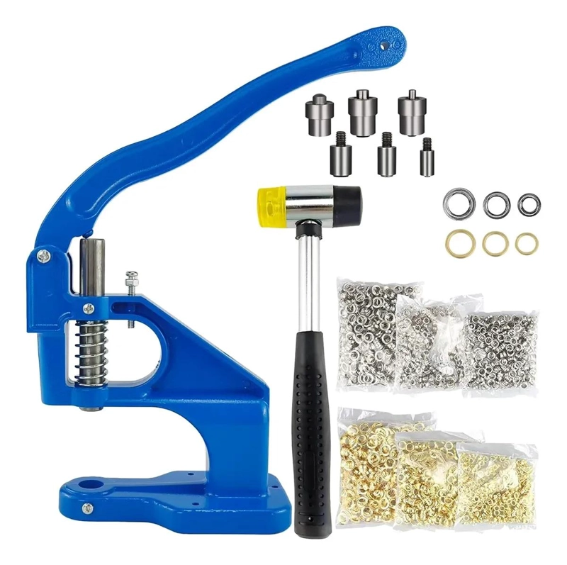 REMACHADORA MANUAL PARA OJILLOS CON 3000 PIEZAS DE ARGOLLA - 3