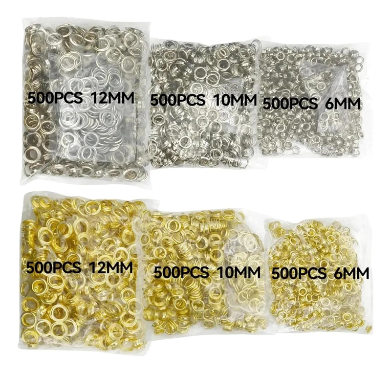 REMACHADORA MANUAL PARA OJILLOS CON 3000 PIEZAS DE ARGOLLA - 8