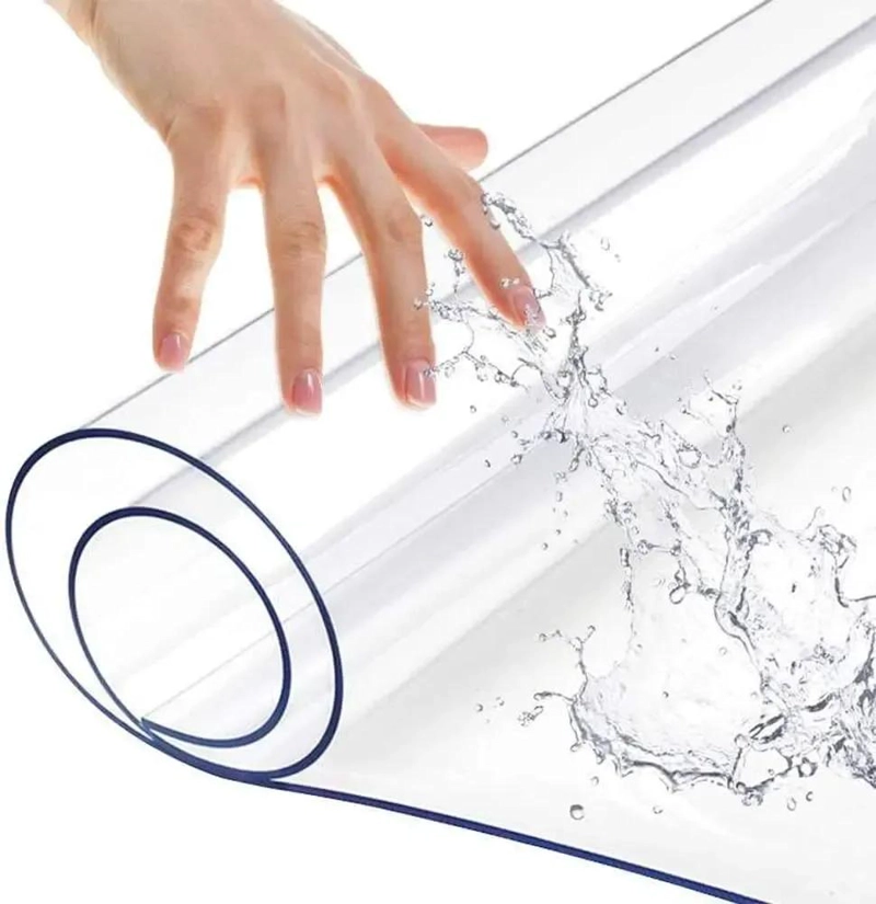 MANTEL DE PVC TRANSPARENTE RECTANGULAR PARA MESA 90 CM X 1.83 M - 1