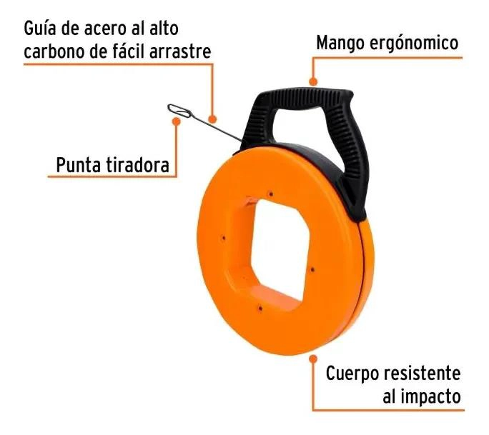 GUIA DE ACERO PARA CABLE CARRETE 15M - 1