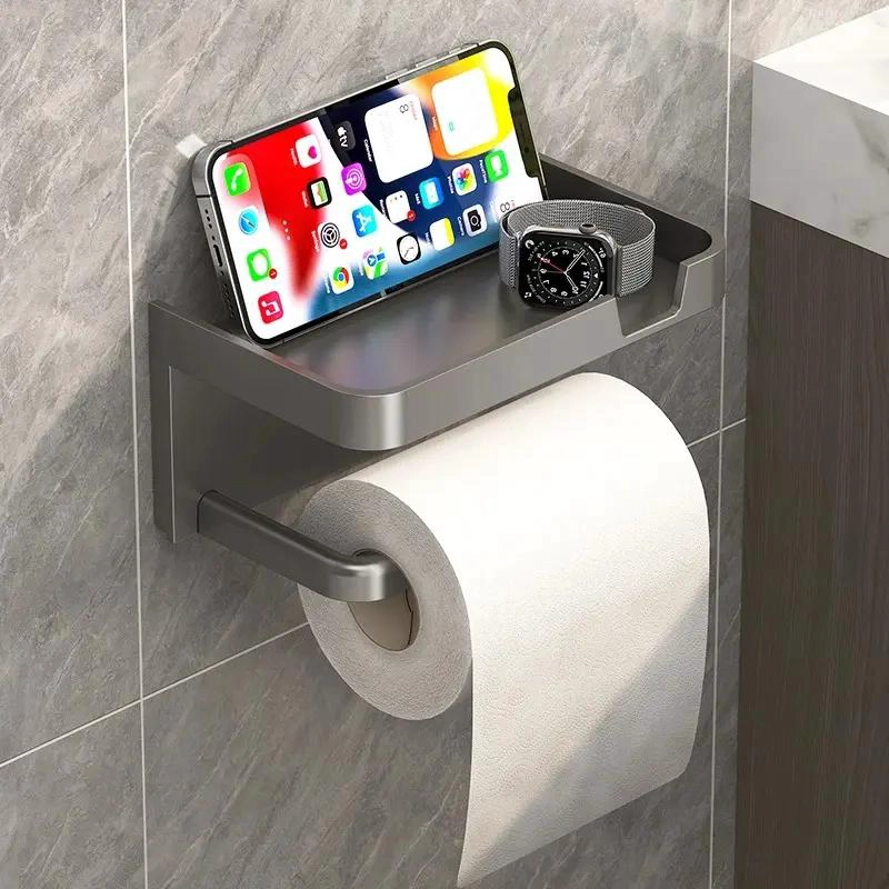 SOPORTE DE PAPEL HIGIE NICO Y ORGANIZADOR PARA BAÑO - 4