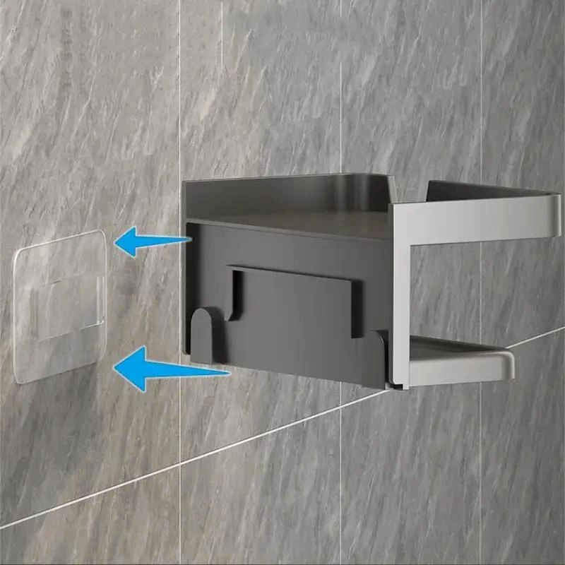SOPORTE DE PAPEL HIGIE NICO Y ORGANIZADOR PARA BAÑO - 5