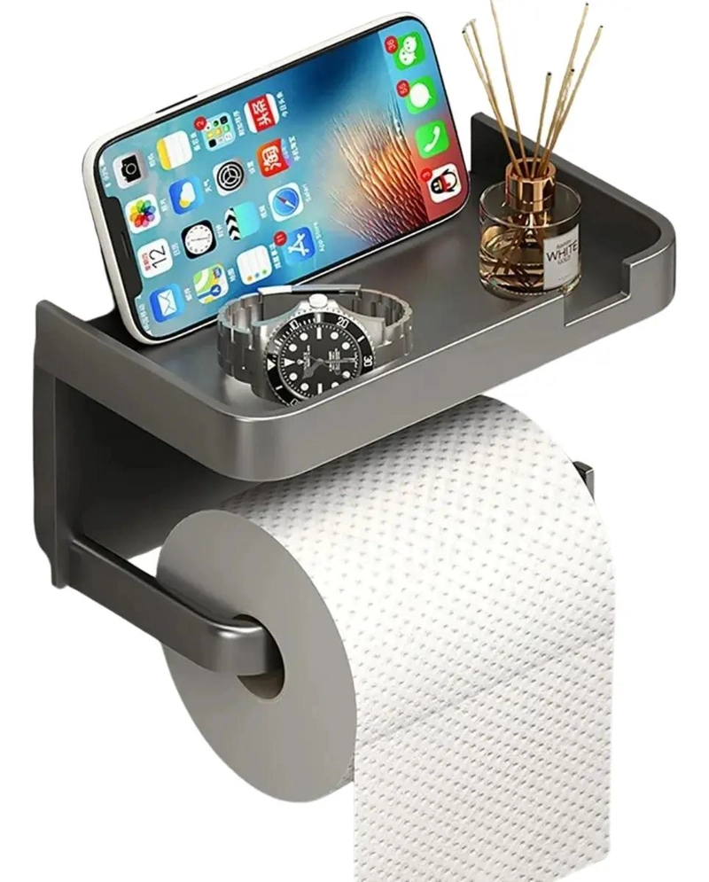 SOPORTE DE PAPEL HIGIE NICO Y ORGANIZADOR PARA BAÑO - 7