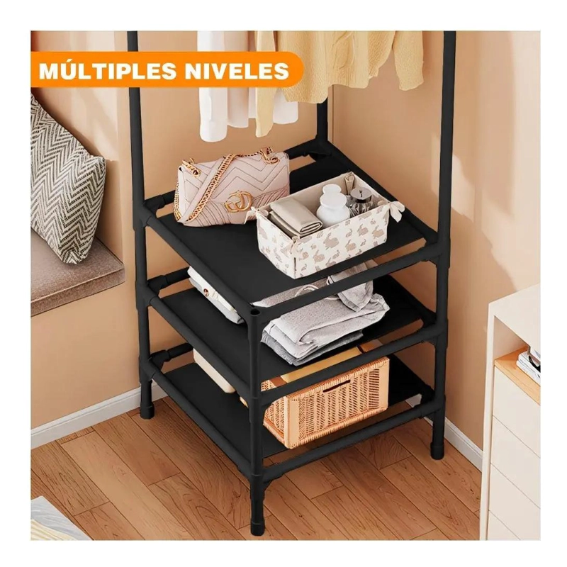 PERCHERO ESQUINERO ORGANIZADOR COLGADOR MULTIFUNCIONAL PARA ROPA - 7