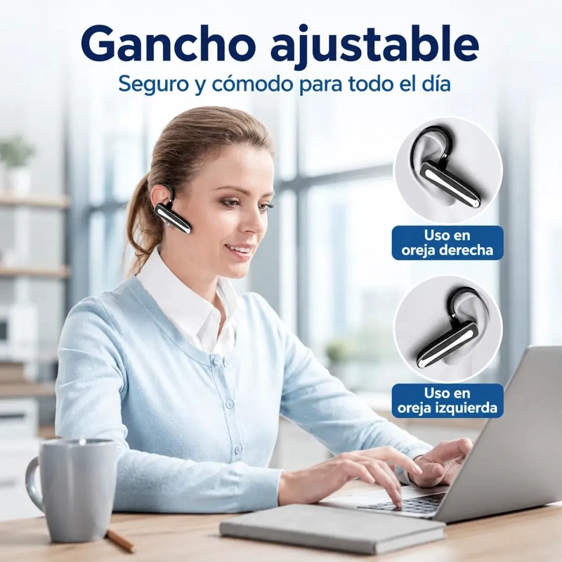 AUDIFONO BLUETOOTH INALAMBRICO CON MICROFONO Y RESISTENCIA IPX5 - 7