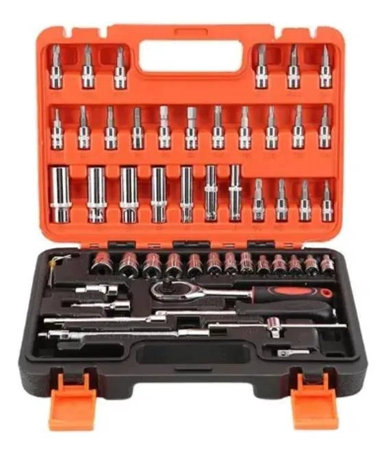 KIT DE DADOS Y PUNTAS CON CHICHARRA 40 PIEZAS - 1