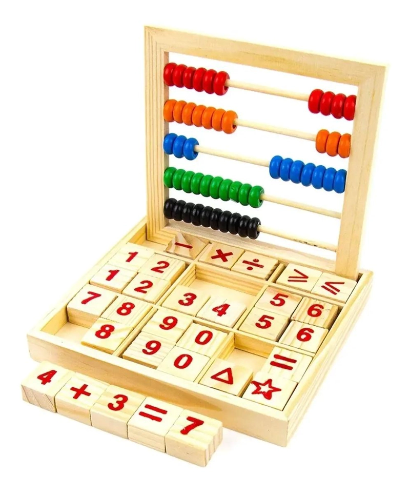 JUEGO DIDACTICO ABACO DE MADERA PARA APRENDER MATEMATICAS - 3