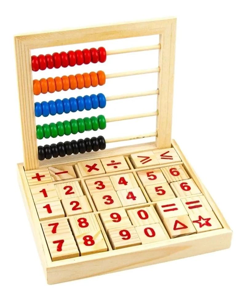JUEGO DIDACTICO ABACO DE MADERA PARA APRENDER MATEMATICAS - 7