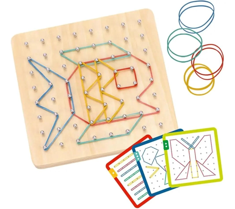 GEOPLANO ISOME TRICO DE MADERA PARA APRENDIZAJE INFANTIL - 5