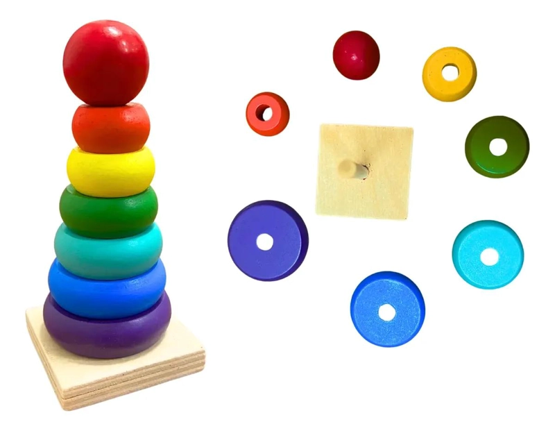 SET DE 10 JUGUETES DIDACTICOS DE MADERA PARA APRENDIZAJE INFANTIL - 6
