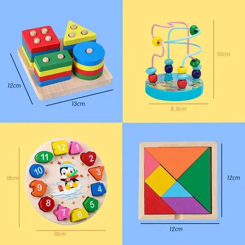 JUGUETES DIDACTICOS DE MADERA PARA BEBE S CON 9 JUEGOS INTERACTIVOS - 9