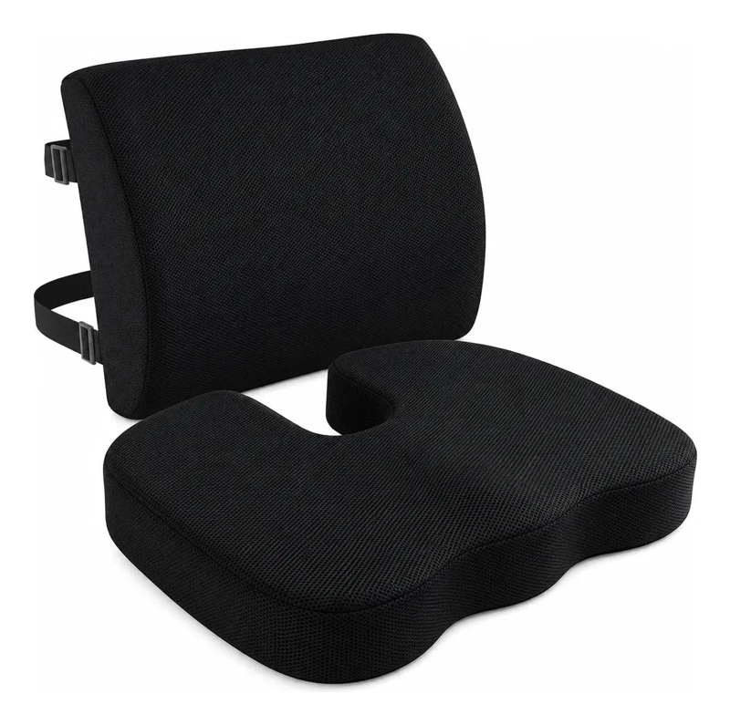 COJIN ERGONOMICO PARA ASIENTO Y RESPALDO LUMBAR - 1