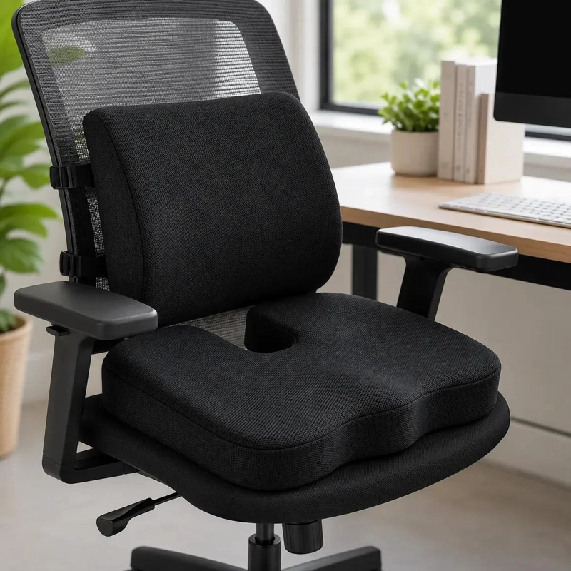COJIN ERGONOMICO PARA ASIENTO Y RESPALDO LUMBAR - 6