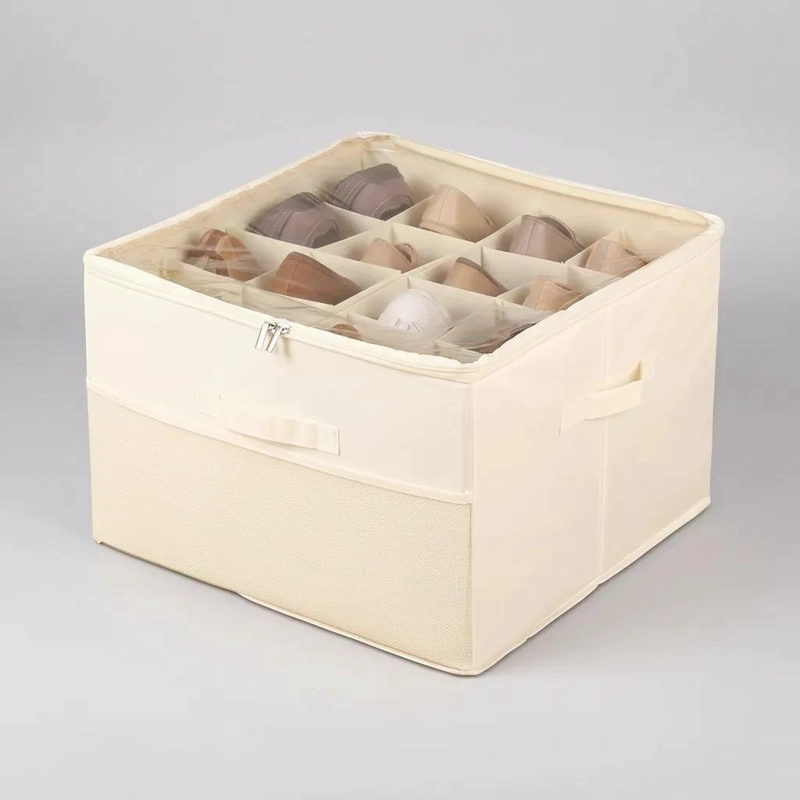 ORGANIZADOR MULTIUSO PARA ZAPATOS CON DIVISORES BEIGE - 10