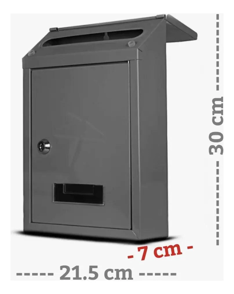BUZON DE METAL GRANDE CON LLAVE PARA CORRESPONDENCIA - 2