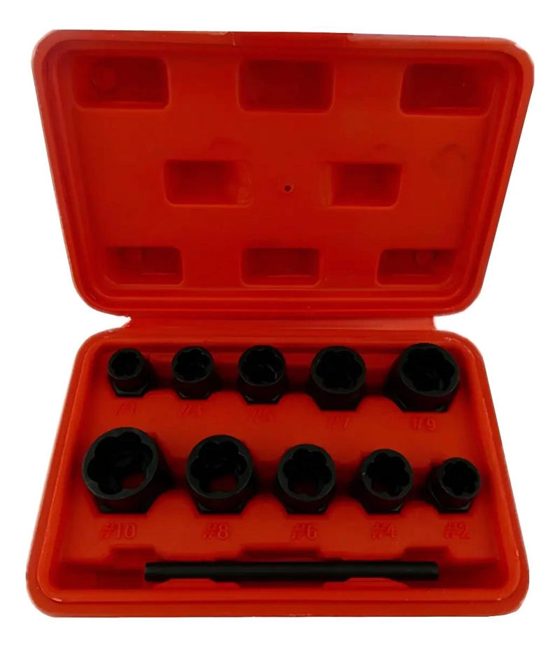 KIT DE DADOS EXTRACTORES PARA TUERCAS Y PERNOS 10 PIEZAS - 1