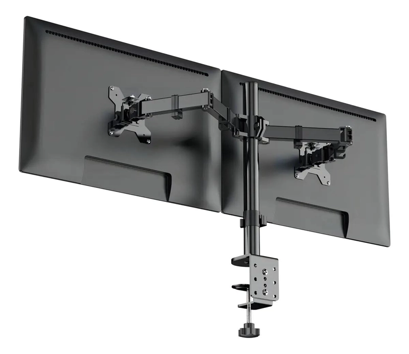 SOPORTE DOBLE PARA MONITORES DE 10' A 27' CON AJUSTE ARTICULADO - 2