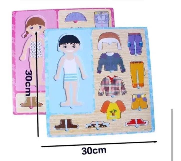 PACK DE 2 PUZZLES DE MADERA PARA NIÑOS EDUCATIVOS - 10